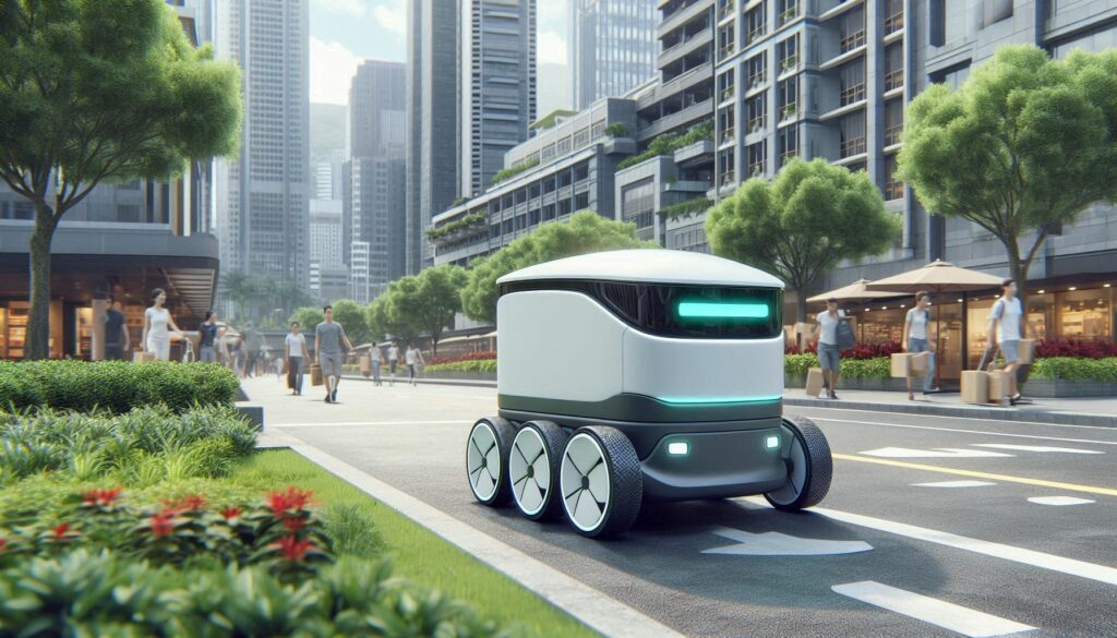 I-powered autonomous delivery robot using machine learning to navigate urban streets efficiently