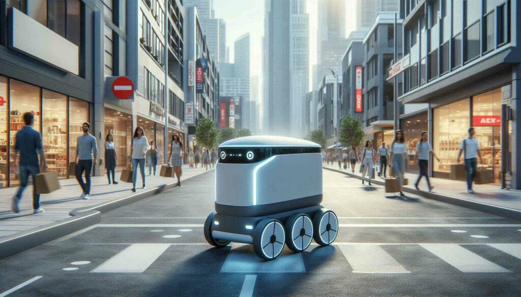 "AI robotics applications course exploring autonomous delivery robots in urban settings."

