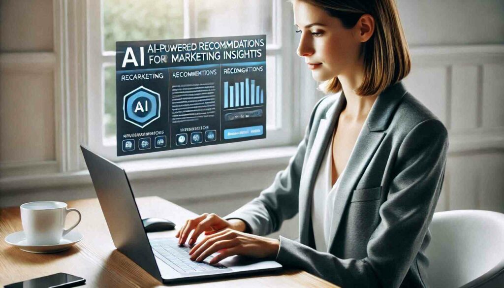 A professional who chose to enroll in an AI marketing course, analyzing AI-driven marketing insights to improve campaign effectiveness.